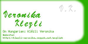 veronika klezli business card
